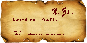 Neugebauer Zsófia névjegykártya